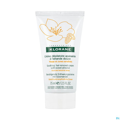 Crema depilatoria lenitiva alle mandorle dolci per zone sensibili 75 ml