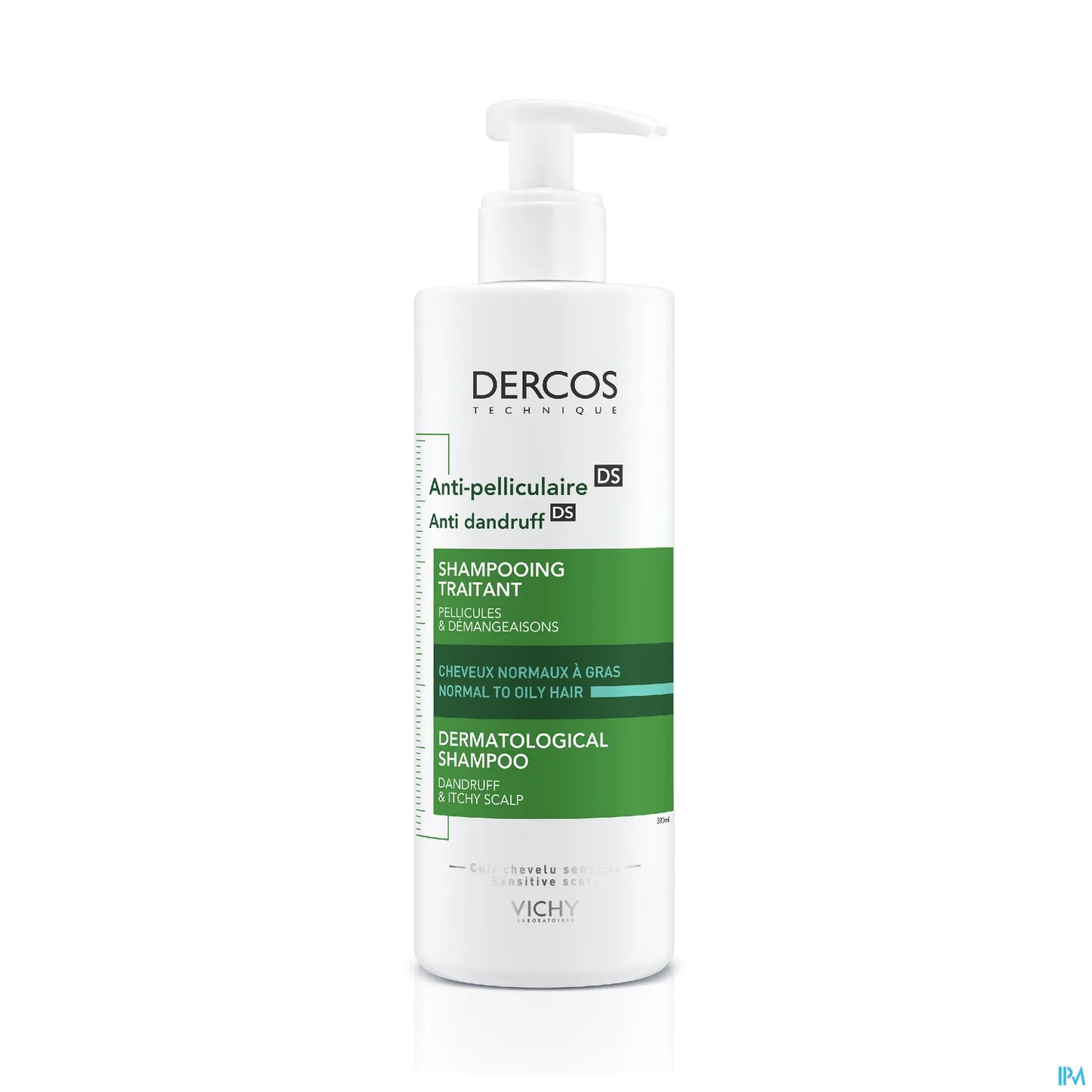 Dercos Anti-Dandruff Shampoo for Normal to Oily Hair 390ml
