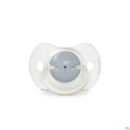 Pack de 2 Sucettes Symetrique Night&Day 6-18 Mois Ours Gris