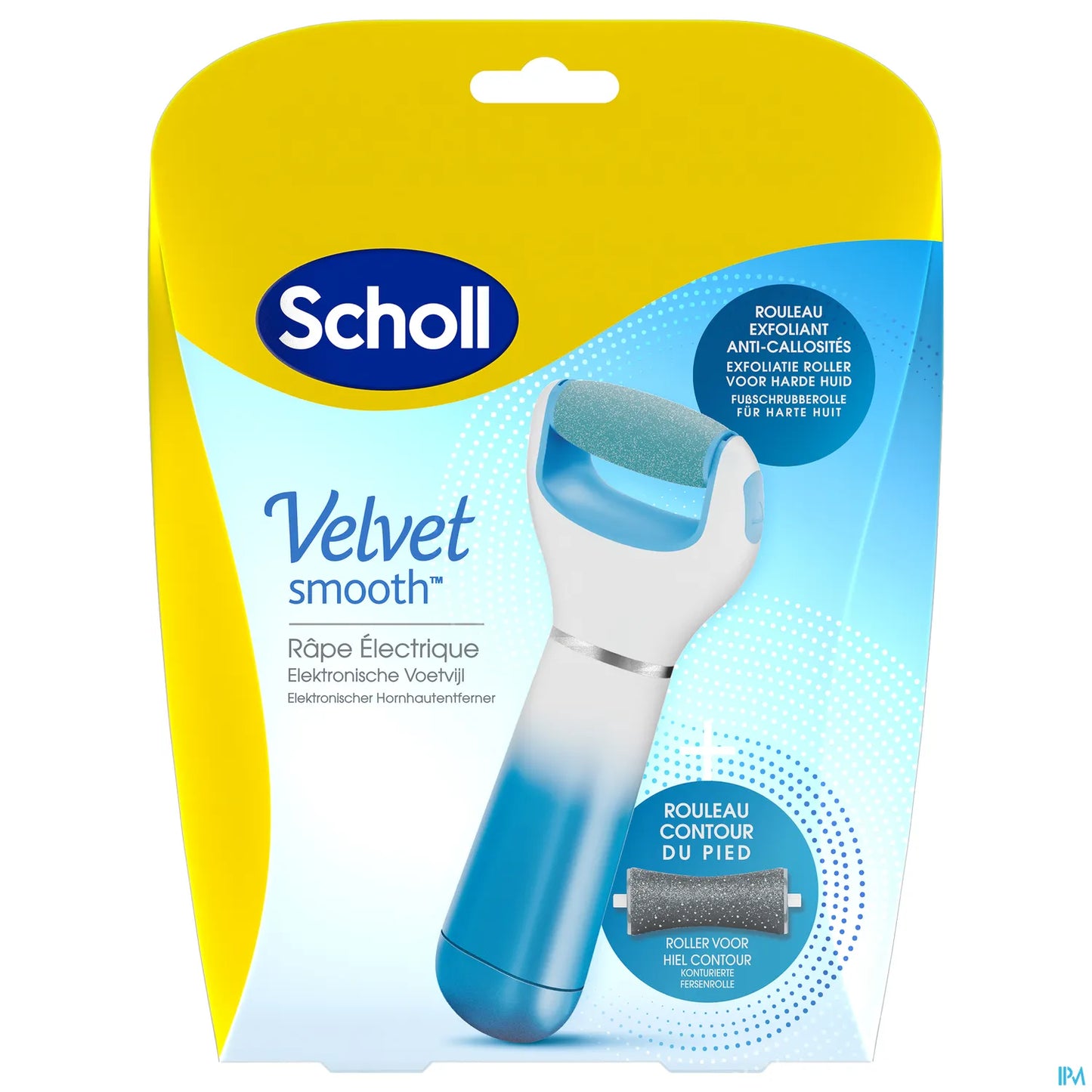 Velvet Smooth Express Pedi Râpe Électrique Bleue Avec Cristaux de Diamant