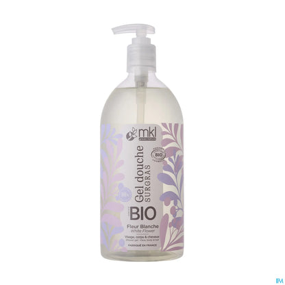 Green Nature Gel Douche Surgras Fleur Blanche Bio 1L