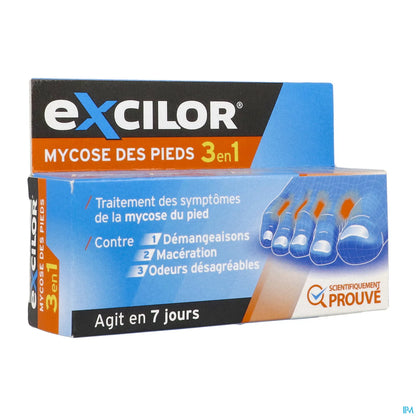 Crema Podologica Cooper Excilor Foot Fungus 3 in 1 15 ml