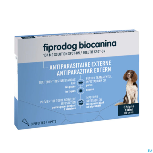 Biocanina Fiprodog Combo Chien Moyen 3 Pipettes
