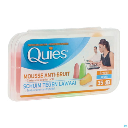 Protection Auditive en Mousse Confort 6 Paires Couleurs Fluo