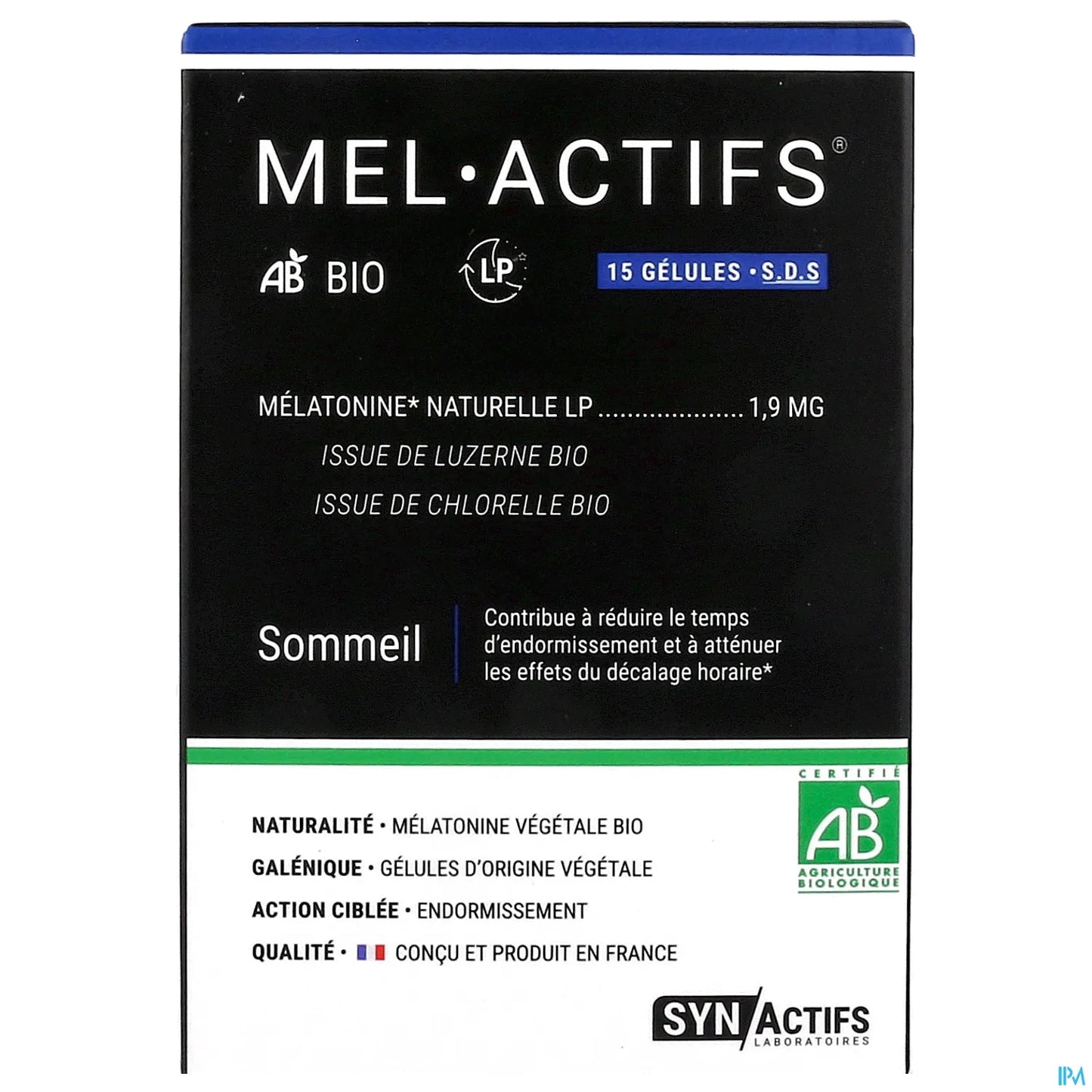 SynActifs Melagreen 15 Gélules Sommeil Réparateur et Anti Jet-Lag