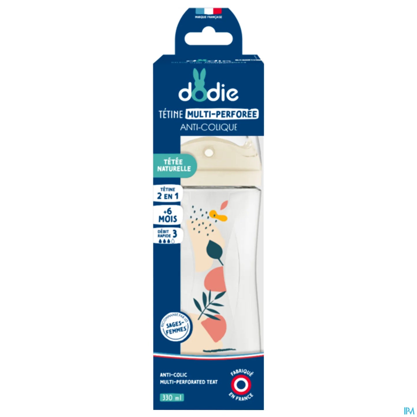 Biberon Anti-Colique Tétine Multi-Perforée 330 ML