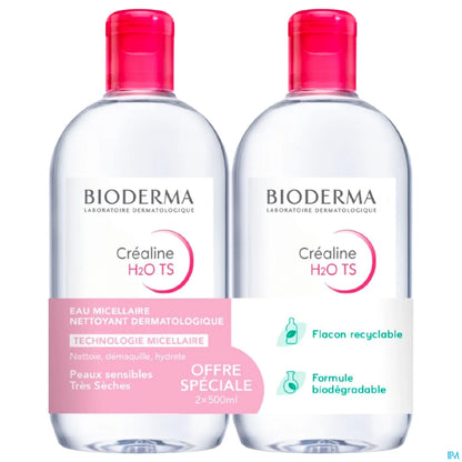 Créaline H2O TS Micellar Water 2x500ml