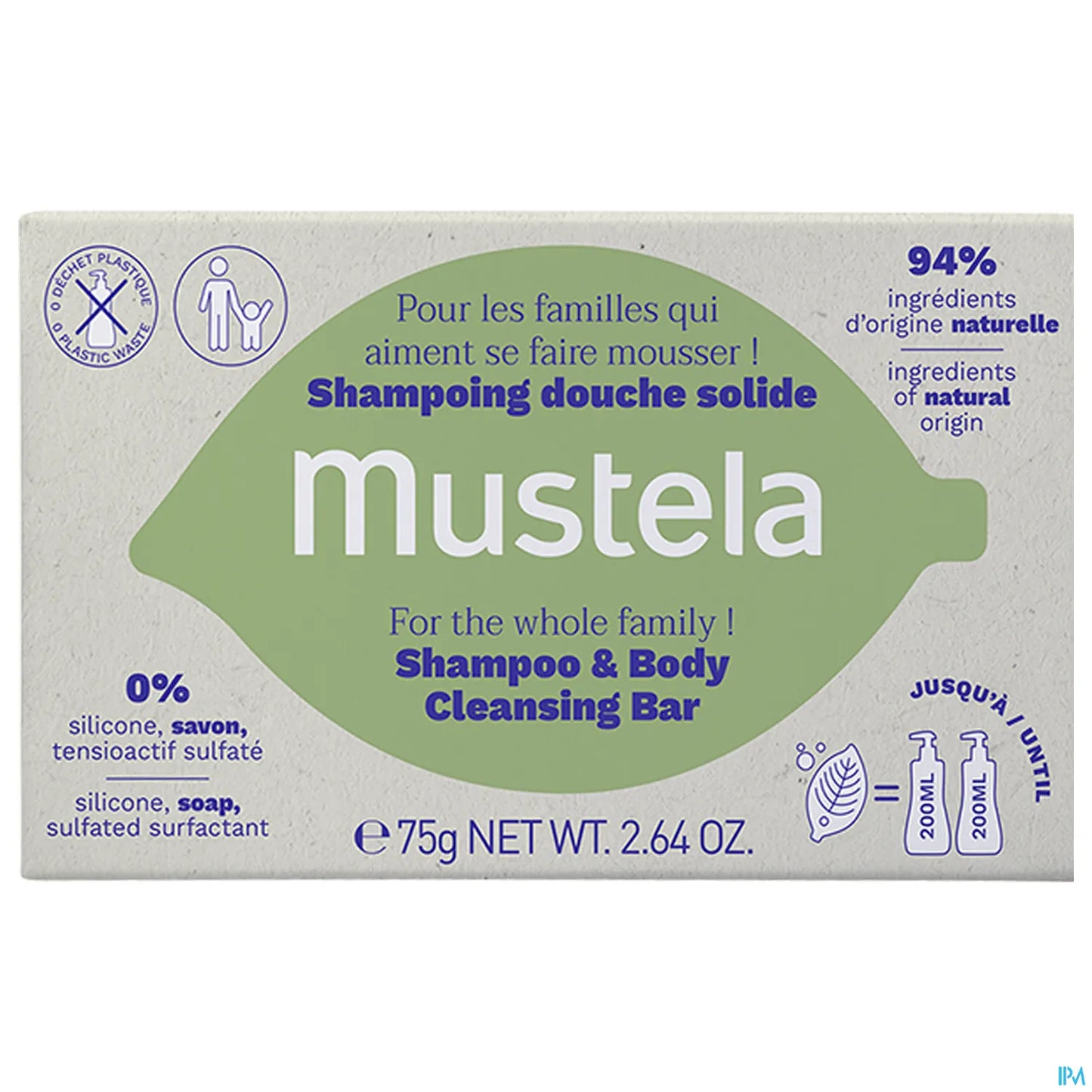 Solid Shower Shampoo for Normal Skin 75g
