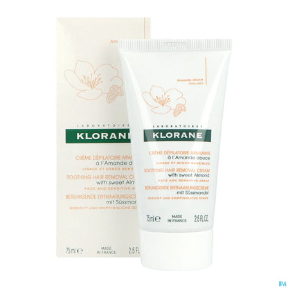 Crema depilatoria lenitiva alle mandorle dolci per zone sensibili 75 ml