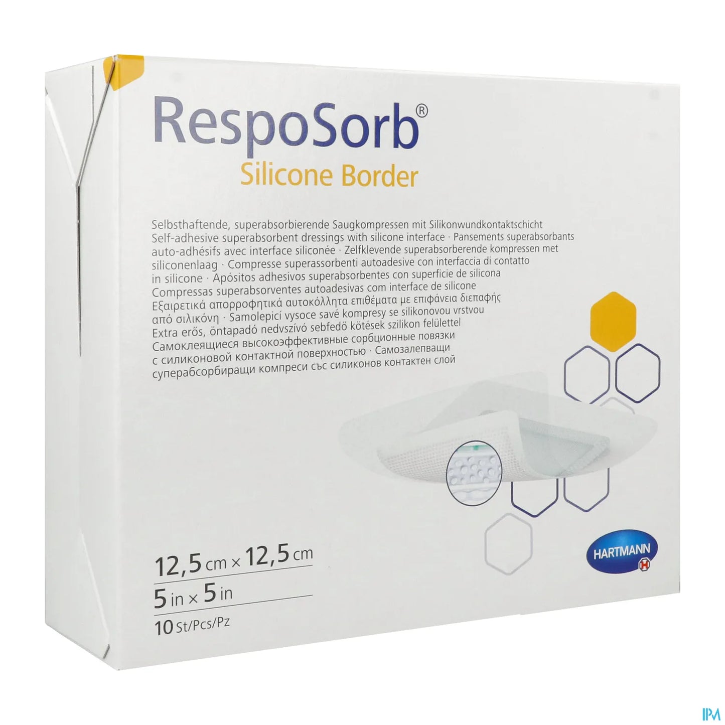 RespoSorb Silicone Border 12,5 x 12,5 cm boîte de 10