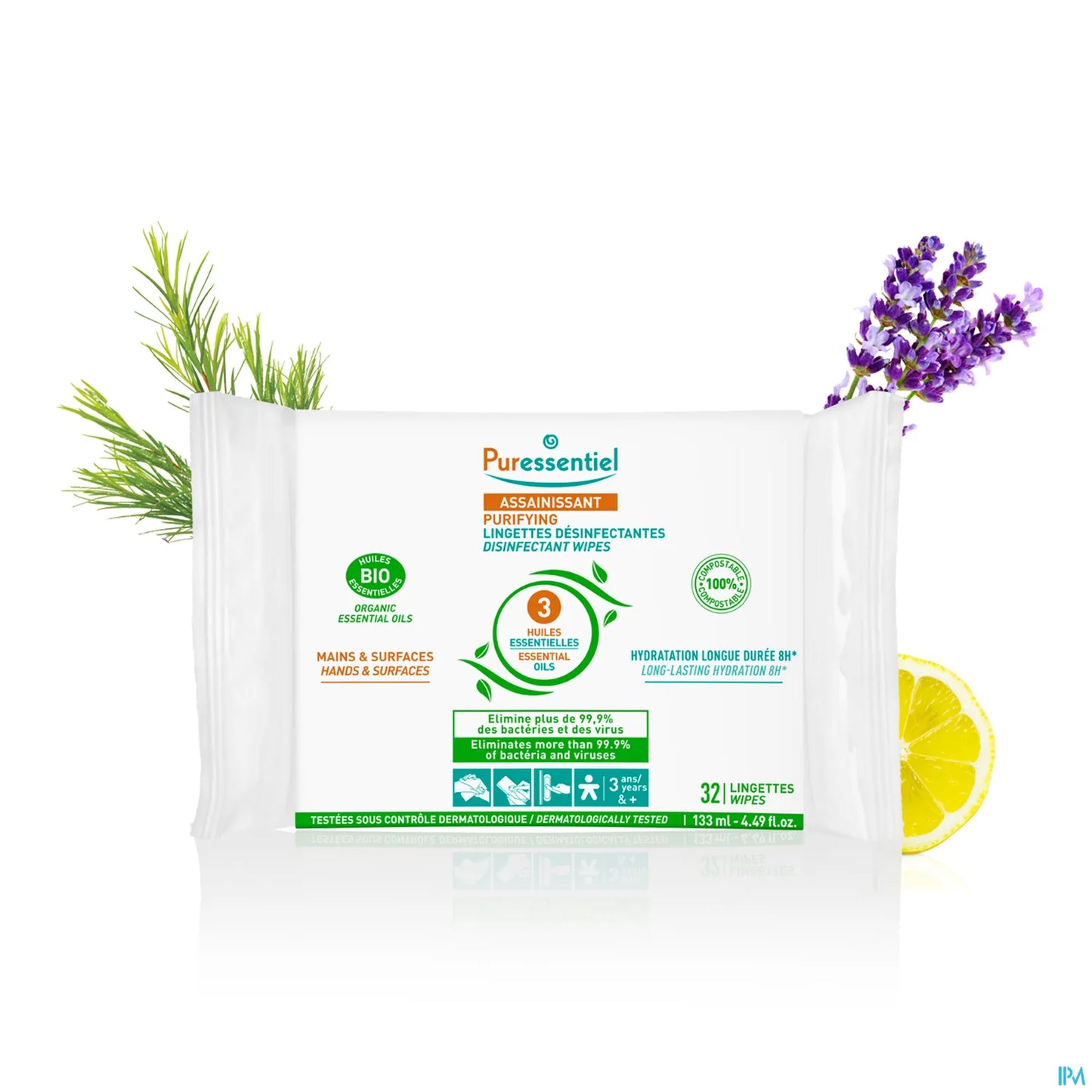 Lingettes Désinfectantes Mains Et Surfaces 32 Lingettes