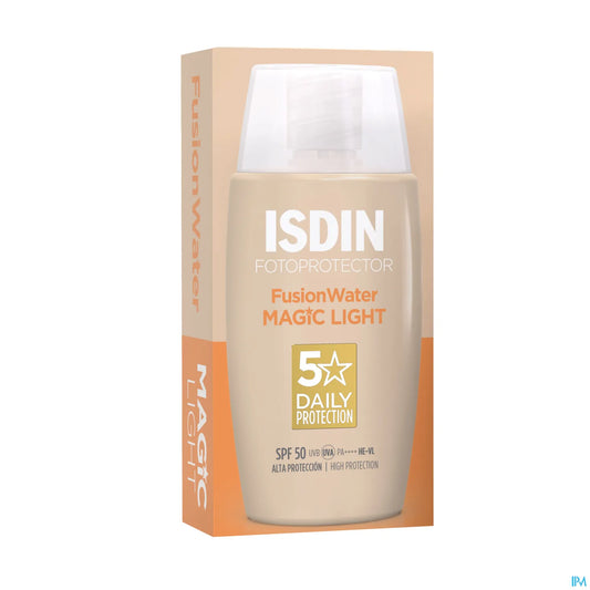 Fotoprotector Fusion Water Color SPF50 50ml - Tinta chiara