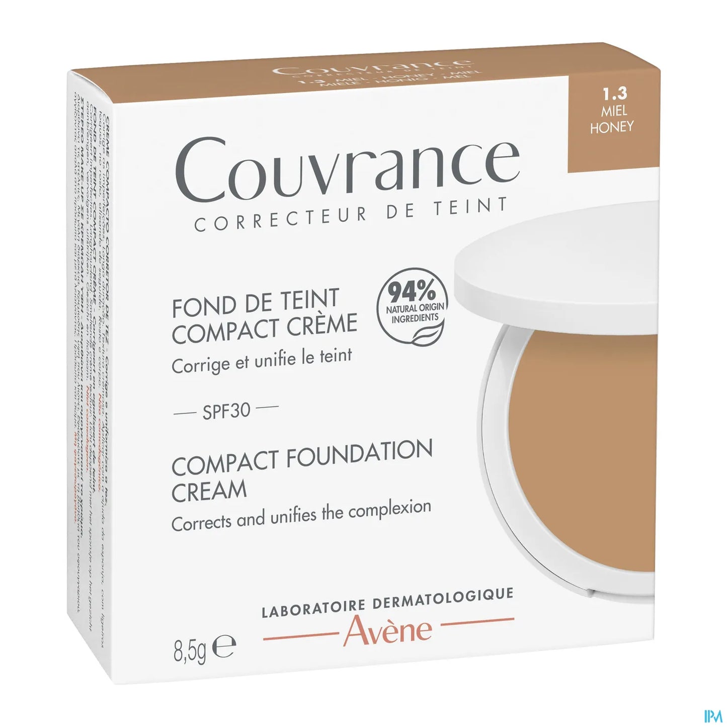 Fondotinta compatto in crema coprente SPF30 1.3 Miele 8,5 g