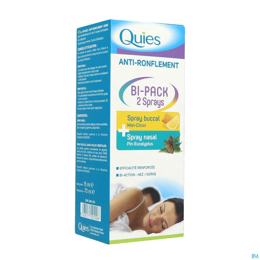 Anti-Ronflement Bi-Pack Spray Buccal Et Spray Nasal 70ml 15ml