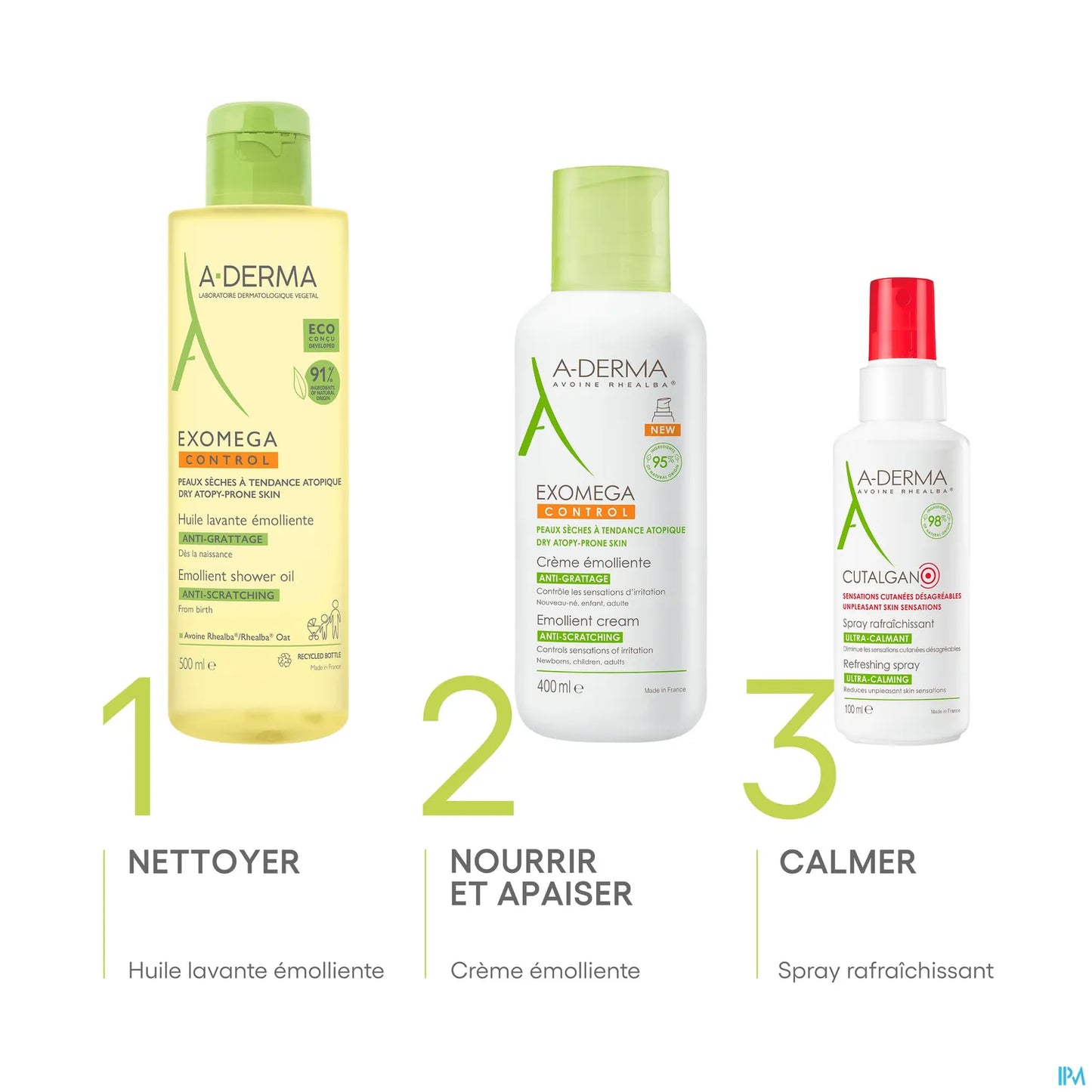 Exomega Control Huile Nettoyante Emolliente Recharge 500ml