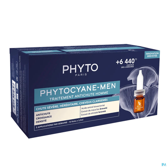 Trattamento anticaduta PhytoCyane per uomo 12x3,5 ml