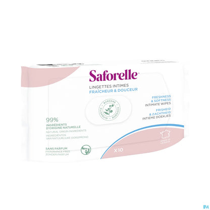Lingettes Intimes Biodégradables Pocket 10 Lingettes