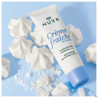 Creme Fraiche de Beaute Fluide Matifiant Hydratant 48H 50ml Peaux Mixtes