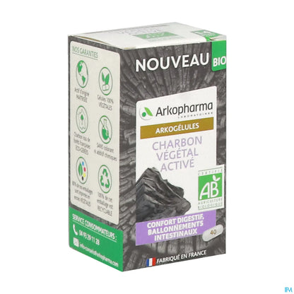 Arkogélules BIO Charbon Végétal Activé 40 Gélules