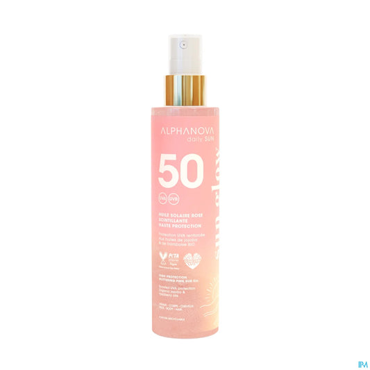 Olio solare alla rosa scintillante SPF50 125 ml