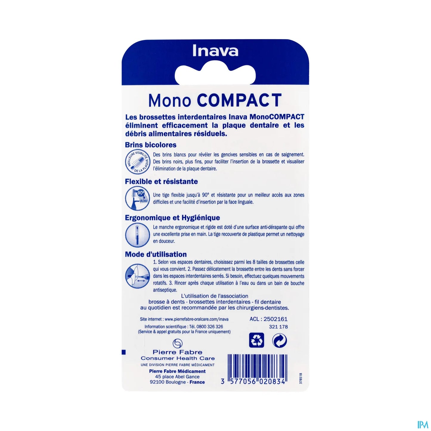 Spazzolini interdentali compatti Mono Orange ISO 3 x4