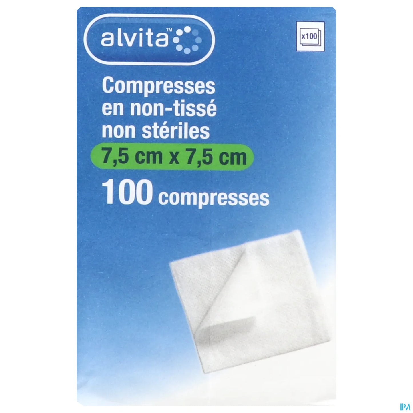 Compressa non sterile in tessuto non tessuto 7,5x7,5 cm 100 unità