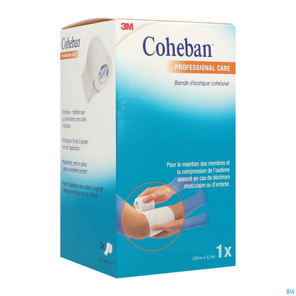 Benda di supporto coesiva Coheban bianca 10 cm x 3,5 m