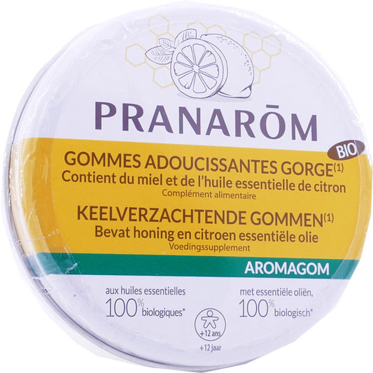 Aromagom Gommes Adoucissantes Citron Miel Bio 45g