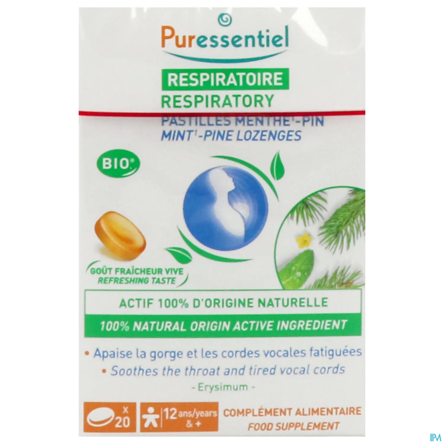 Respiratoire Bio 20 Pastilles Menthe Pin
