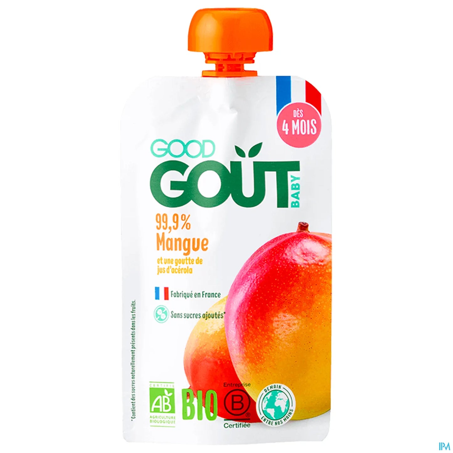 Purea di mango biologica in bustina per bambini 120 g