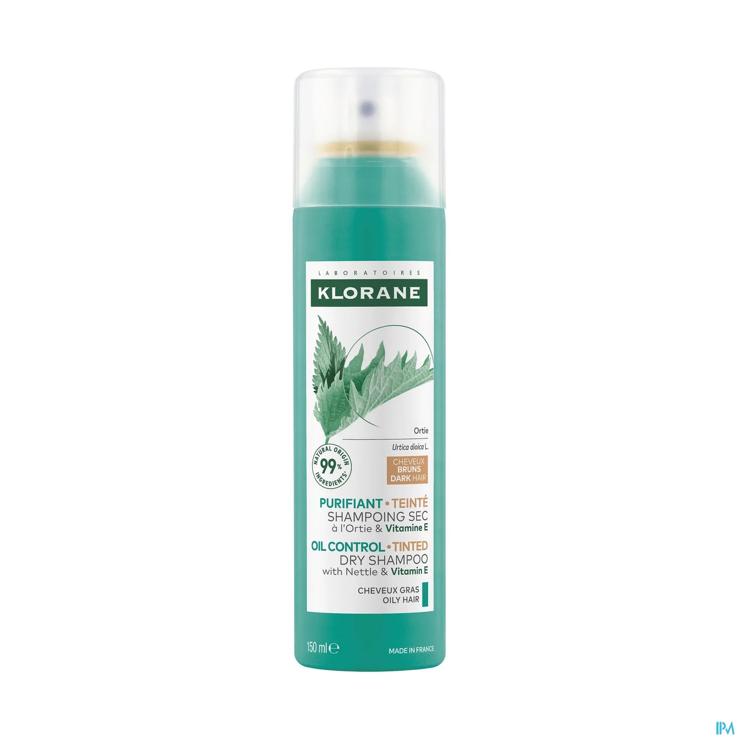 Shampoo secco colorato con ortica e vitamina E 150 ml