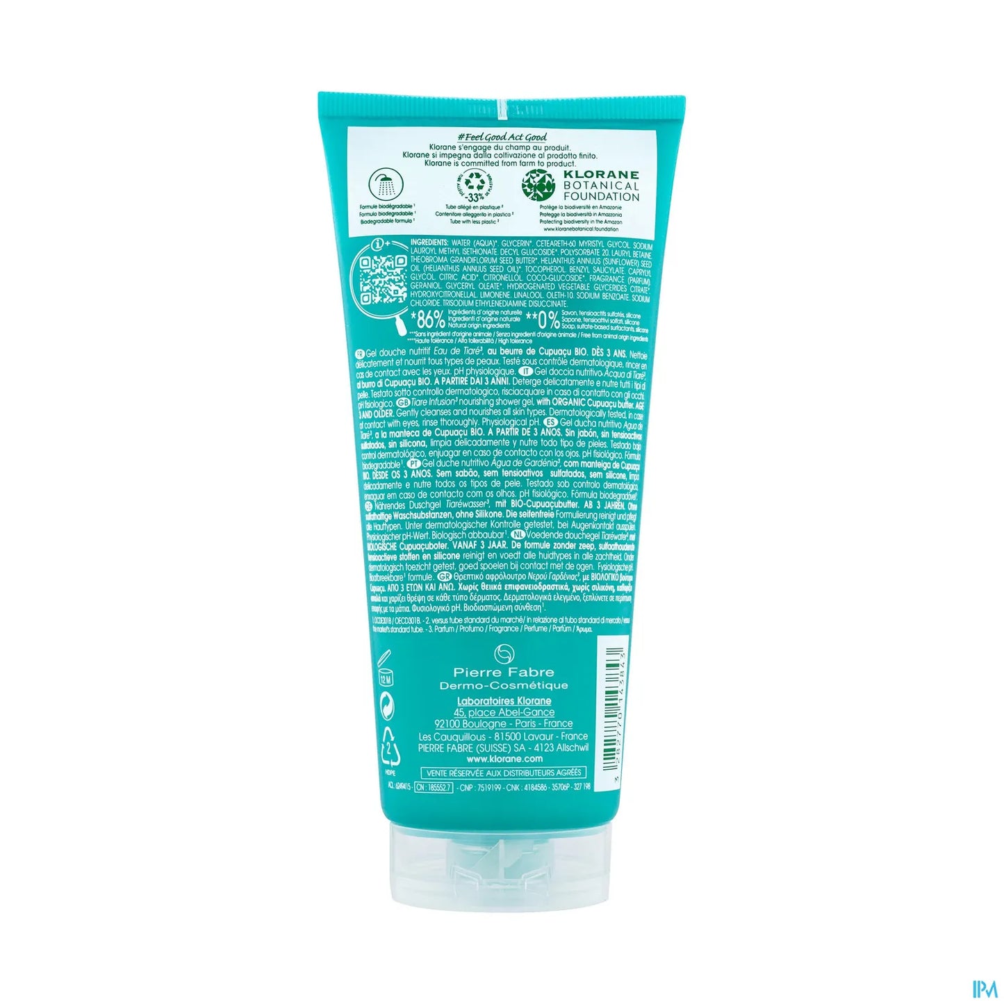 Gel Doccia Acqua Tiare con Burro di Cupuaçu 200ml