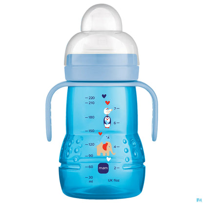 220ml Transition Bottle for Boys with Soft, Leak-Proof Spout