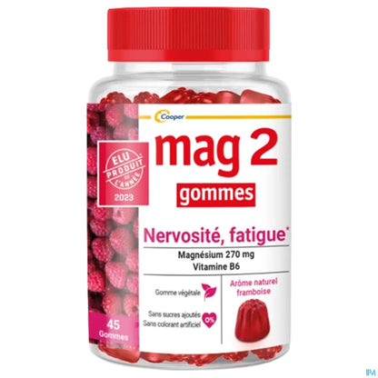Cooper Mag 2 - 45 Natural Raspberry Flavored Gummies