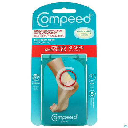 Medium Blister Plasters 5 Plasters 4.2 x 6.8cm