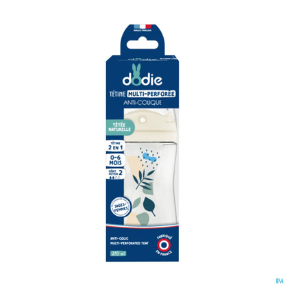 Biberon Anti-Colique Tétine Multi-Perforée 270ml Bleu