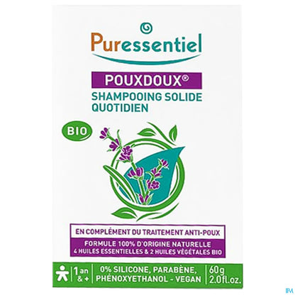 Shampoo solido quotidiano biologico Pouxdoux 60 g