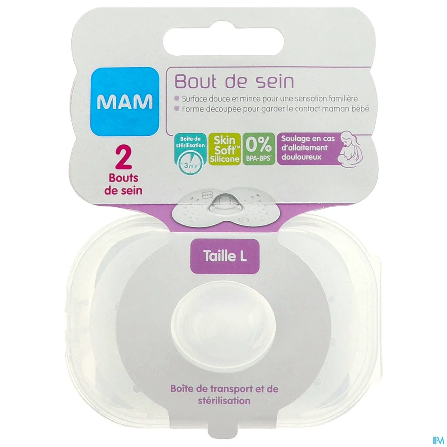 Paracapezzoli in silicone taglia L, confezione da 2