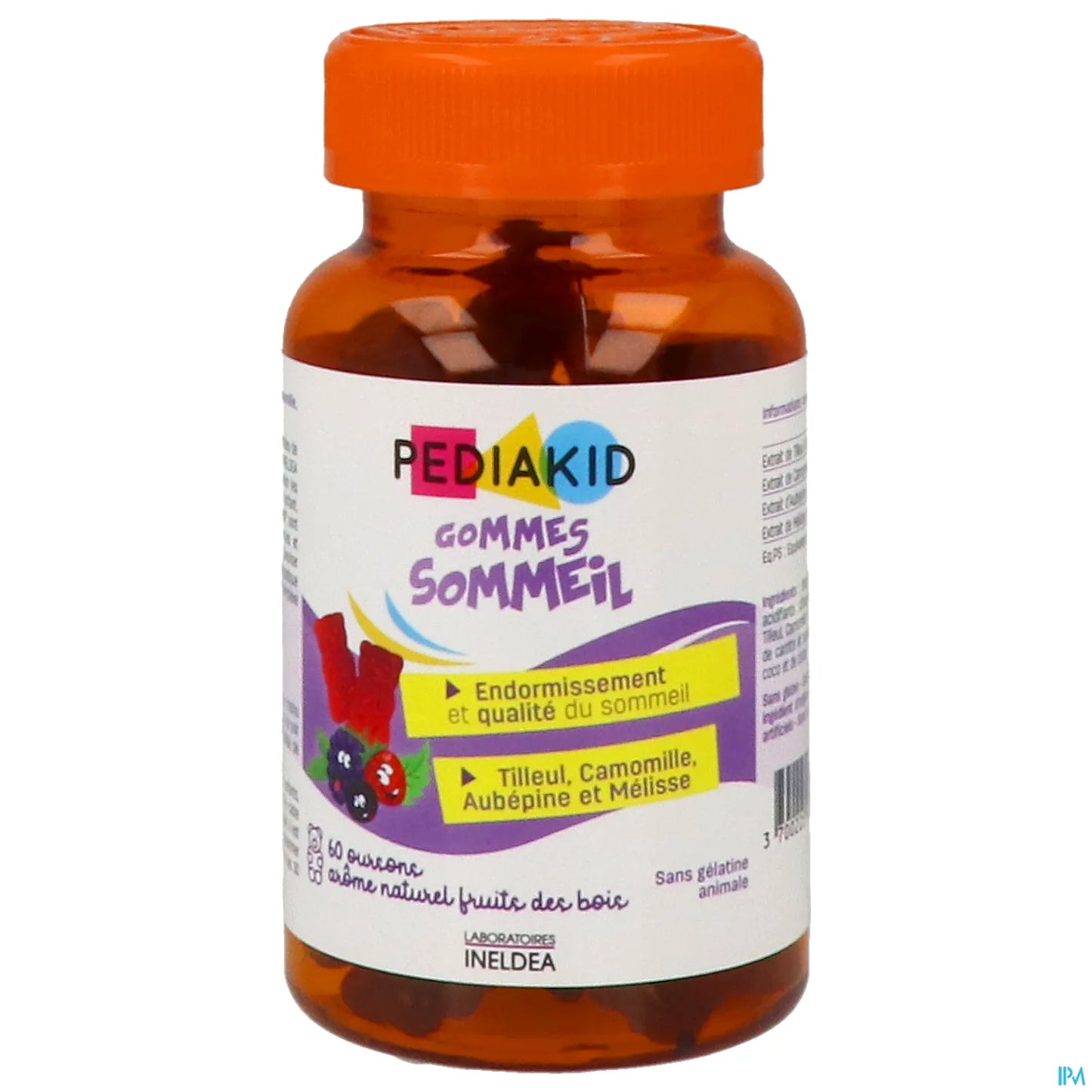 Ineldea Pediakid Gom Sleep Bear Fruit 60 Gummies