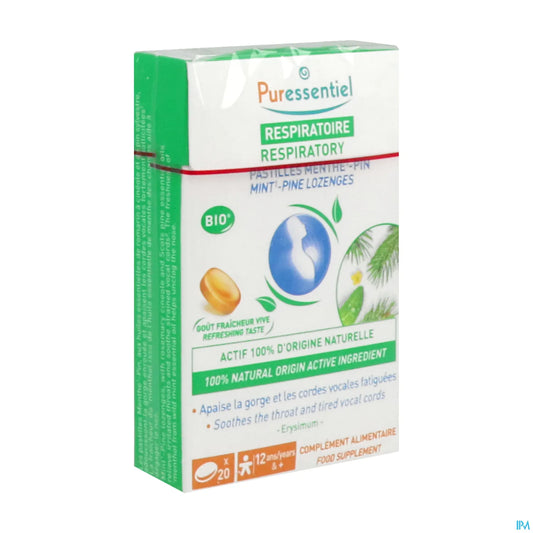 Respiratoire Bio 20 Pastilles Menthe Pin