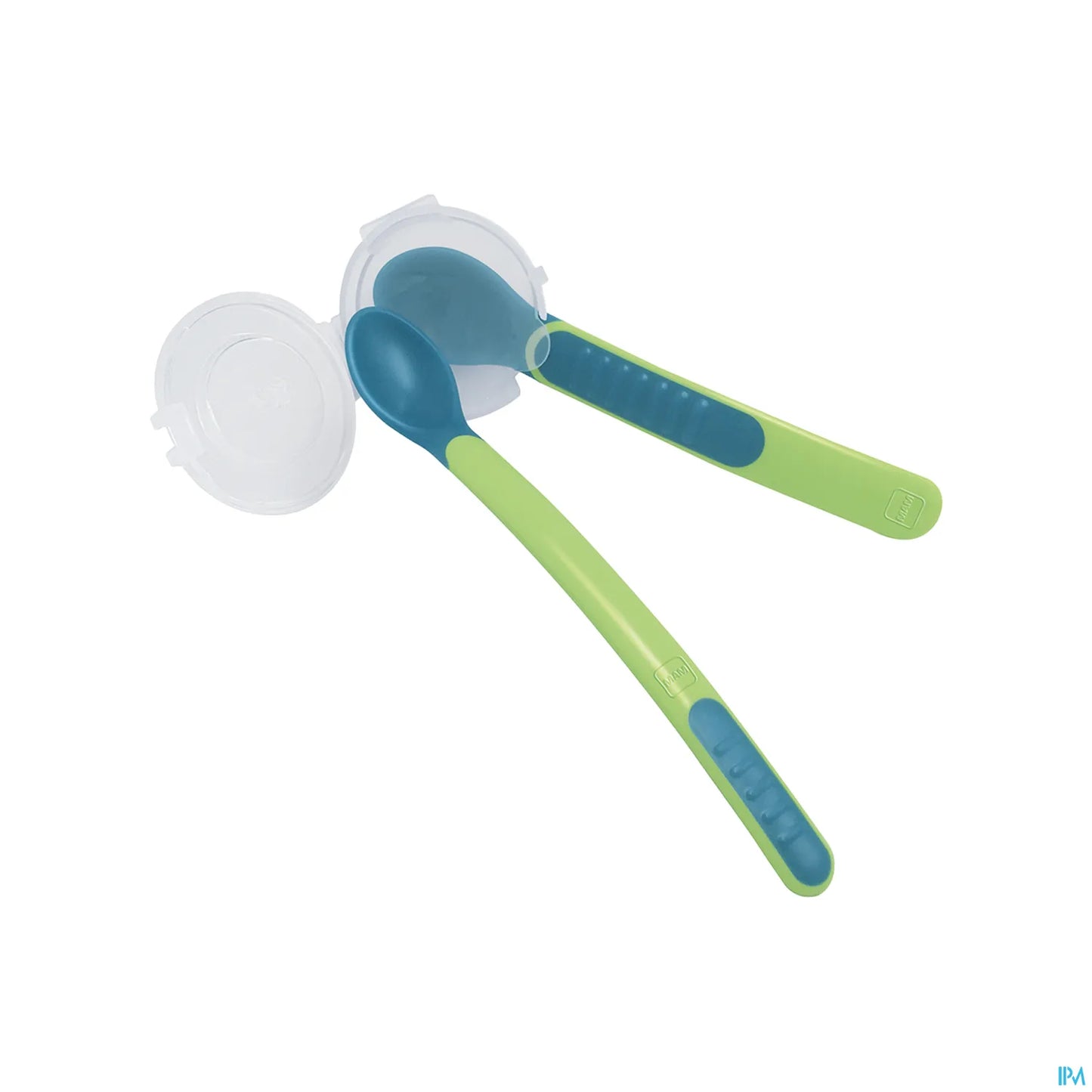 Green Thermo-Sensitive Spoon and Cover x2