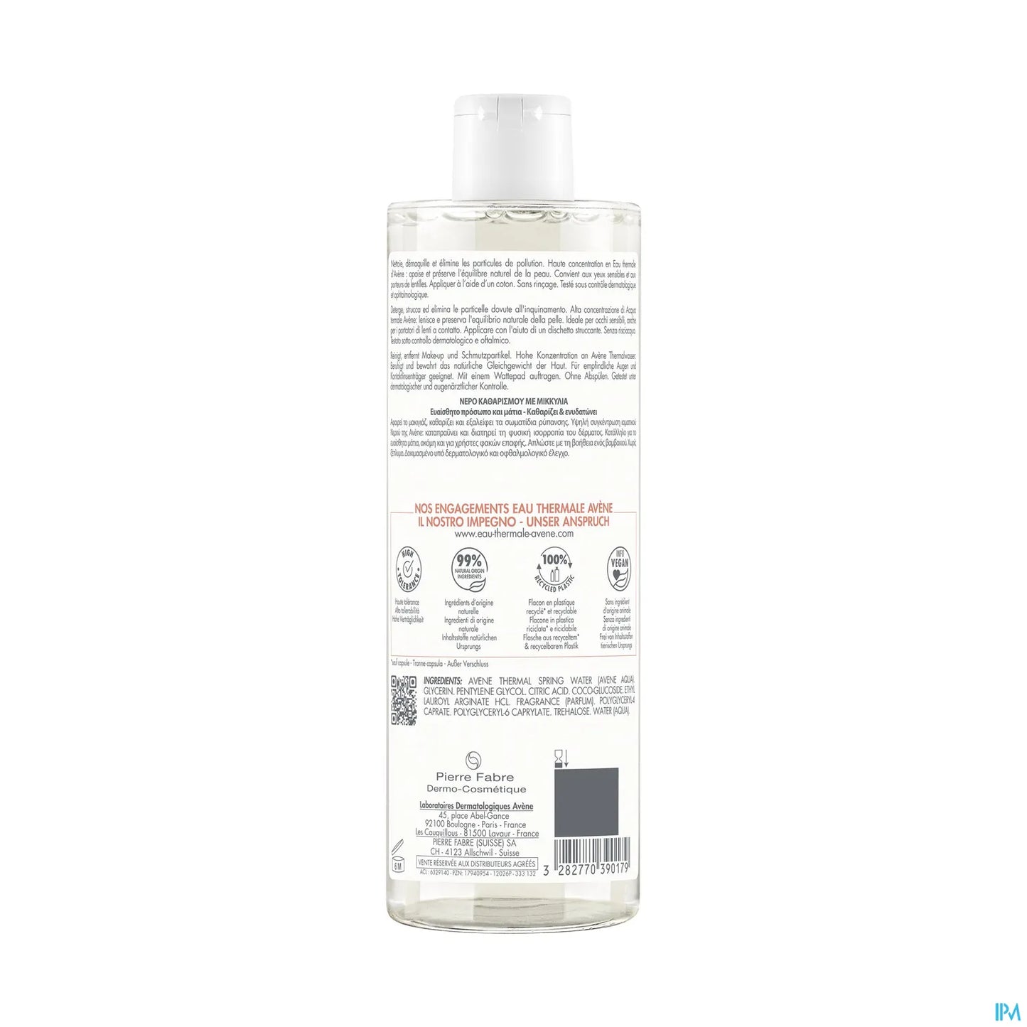Acqua micellare detergente flacone da 400 ml