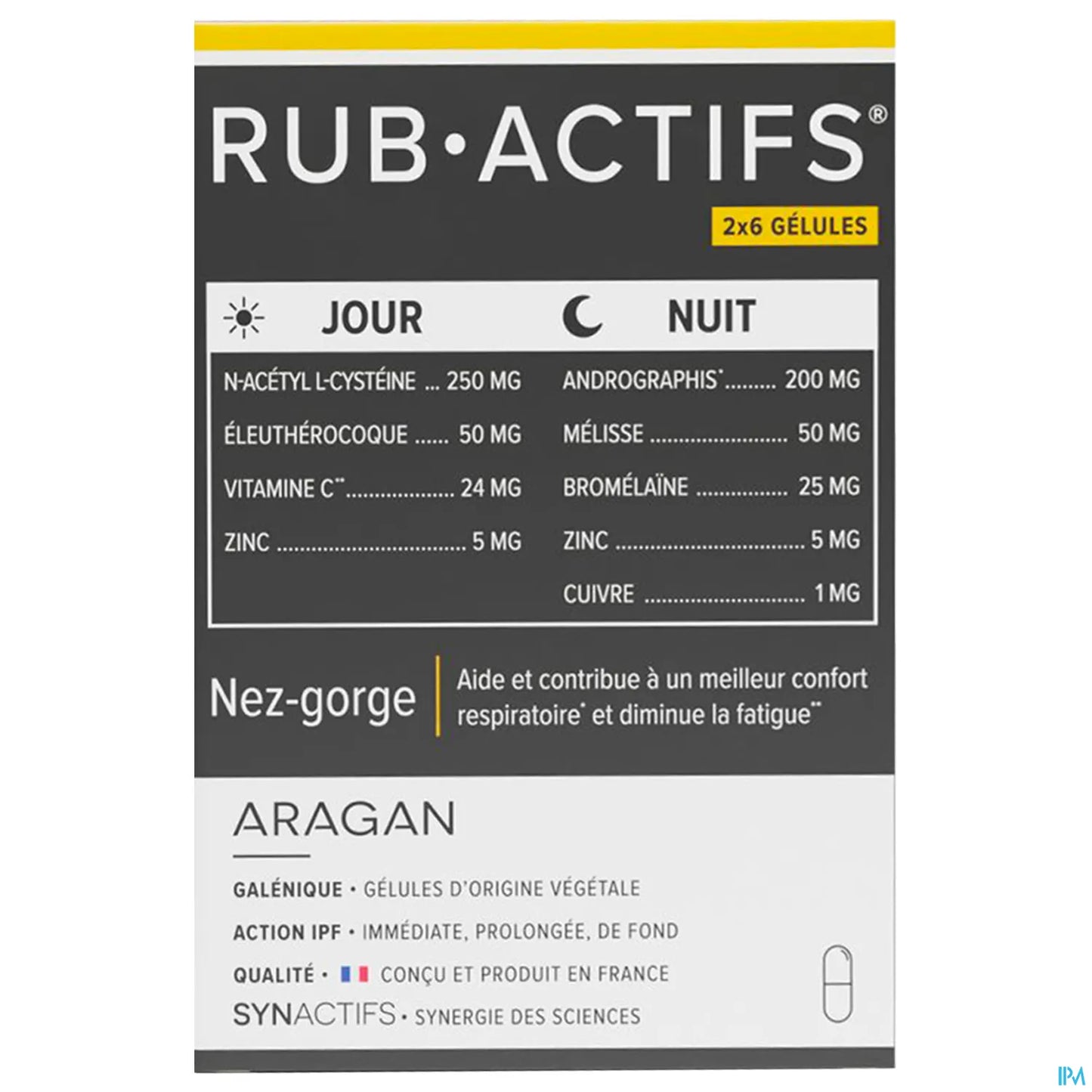 Synactifs Rub Actifs Gelu12 Capsule B/12