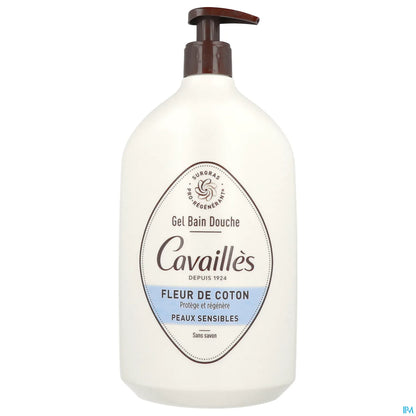 Rogé Cavaillès Gel Bain et Douche Fleur de Coton Peaux Sensibles 1L