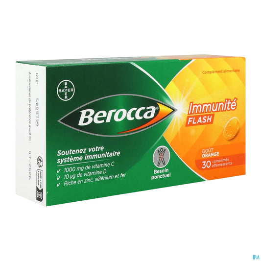 Bayer Berocca Immunity Flash gusto arancia 30 compresse effervescenti