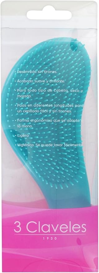 Anti-Tangle Detangling Brush 18 cm Turquoise Pink Handle