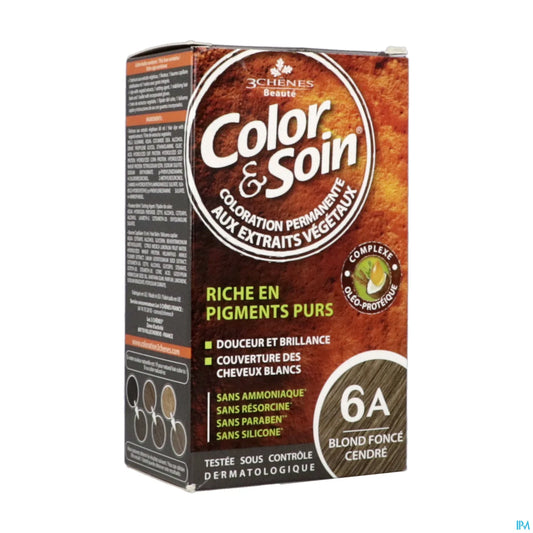 3 Chênes Color &amp; Soin Colorazione Permanente Biondo Scuro Cenere 6A