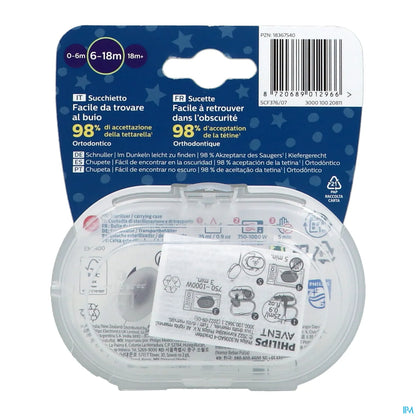 Ciuccio Philips Avent Ultra Air Night 6-18 mesi