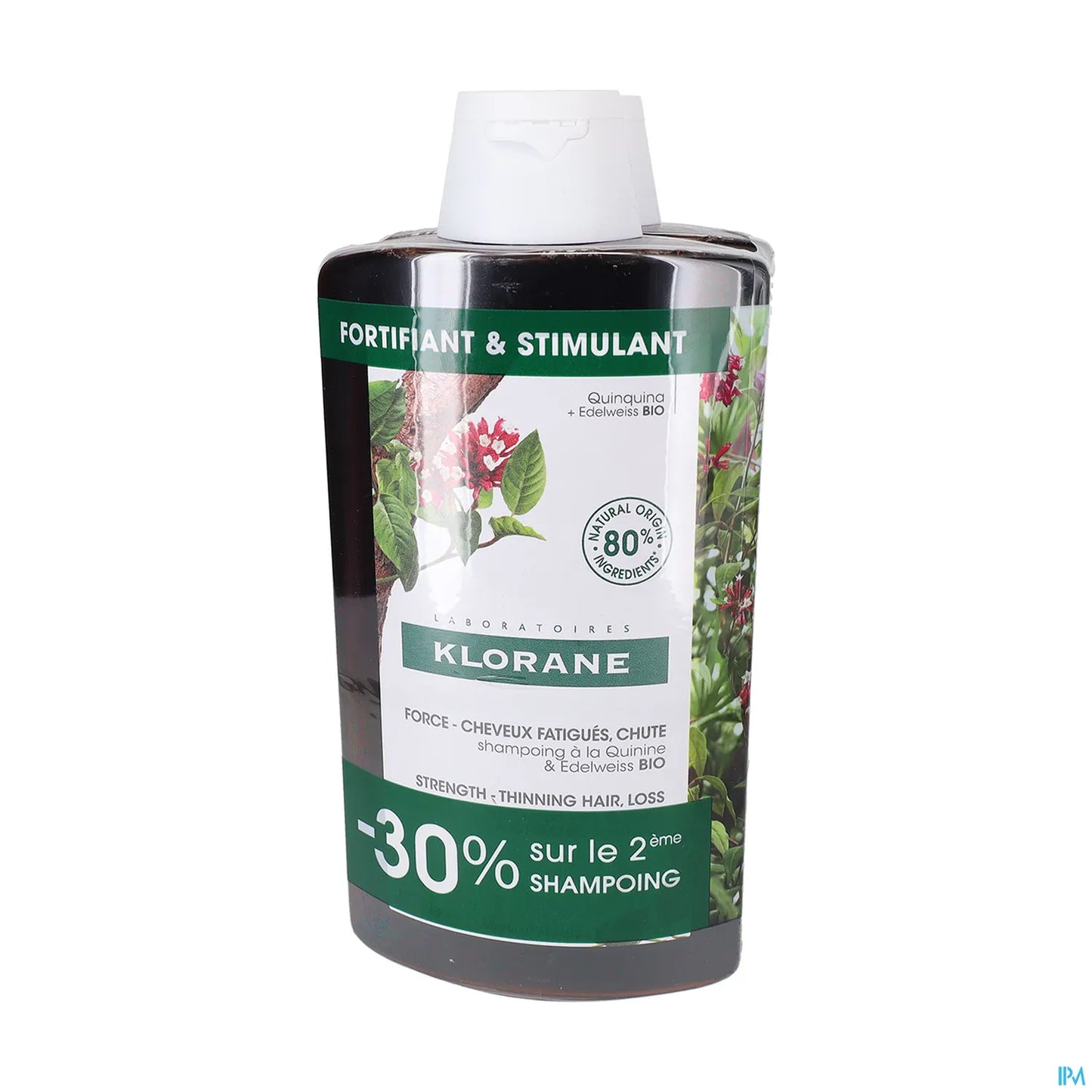 Shampooing Quinine Edelweiss Fortifiant 2 x 400 ml