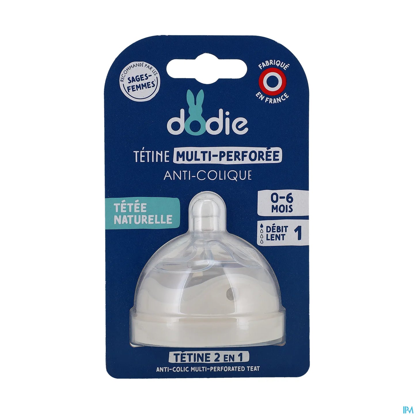 Tétine Multi-Perforée Anti-Colique Débit 1 0-6 Mois 1 Unité